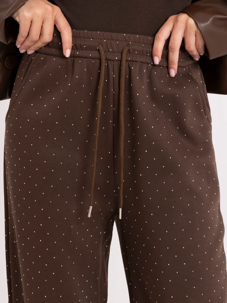 Italy Moda Kelnės-IR-SP-YV5504.66-ruda