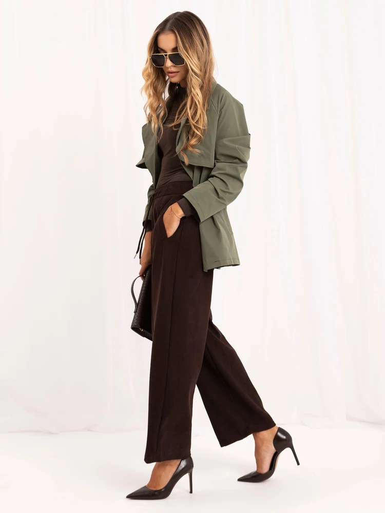 Italy Moda Kelnės-IR-SP-YV5650.46-ciemny ruda