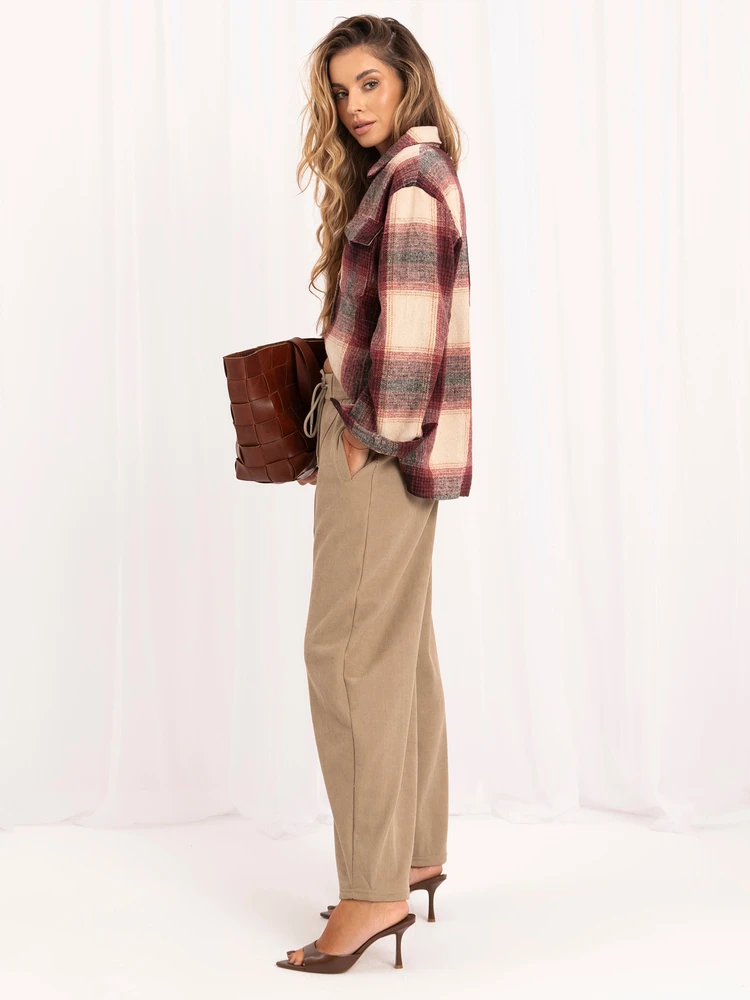 Italy Moda Kelnės-IR-SP-YV5650.46-ciemny bezowy