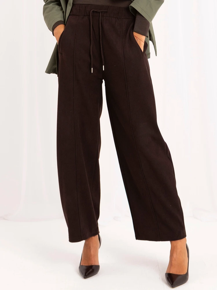 Italy Moda Kelnės-IR-SP-YV5650.46-ciemny ruda