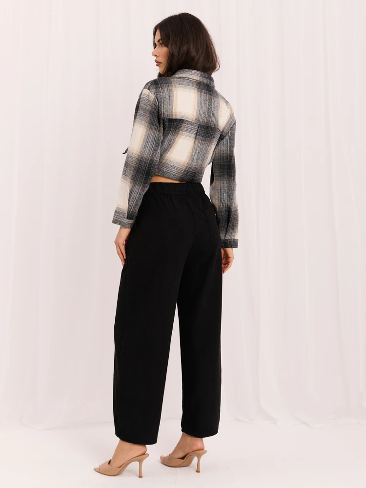 Italy Moda Kelnės-IR-SP-YV5650.46-juoda