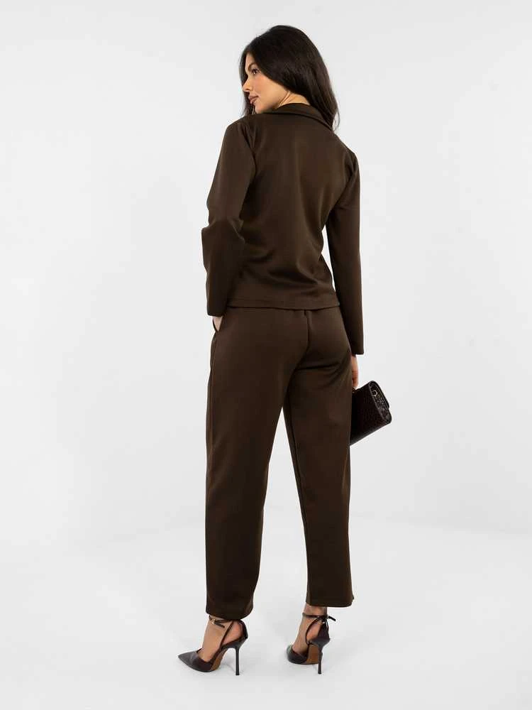 Italy Moda Kelnės-IT-SP-10006.76-ciemny ruda