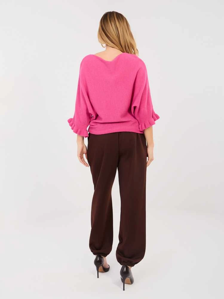 Italy Moda Kelnės-IT-SP-22197.61-ciemny ruda