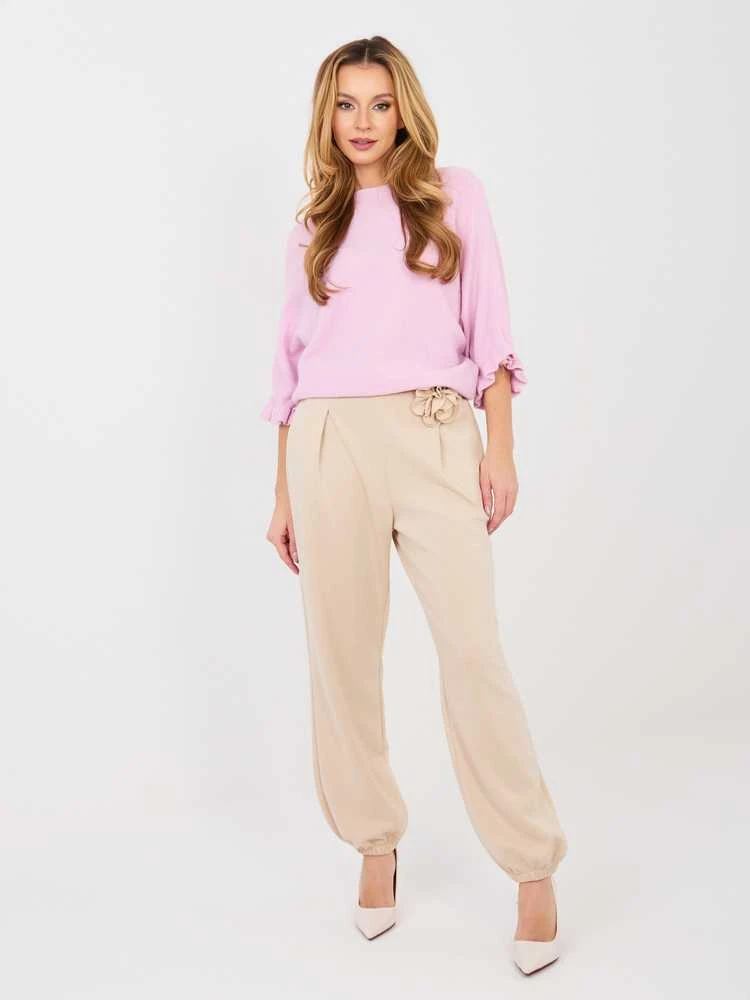 Italy Moda Kelnės-IT-SP-22197.64-smėlio spalva