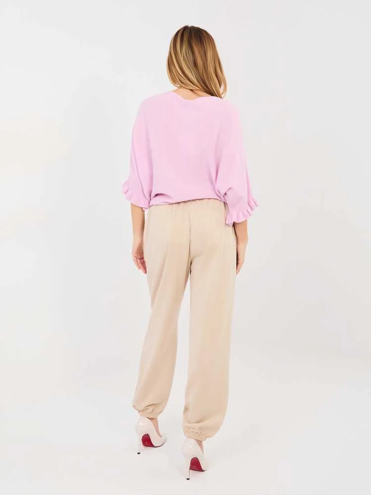 Italy Moda Kelnės-IT-SP-22197.64-smėlio spalva