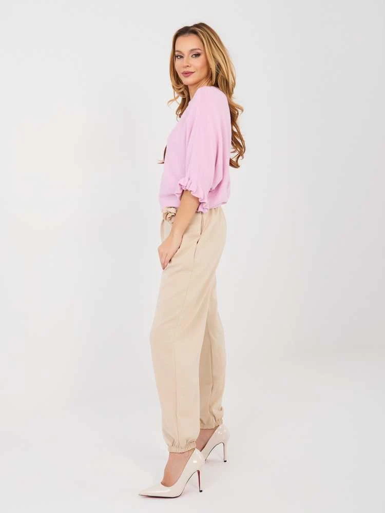 Italy Moda Kelnės-IT-SP-22197.64-smėlio spalva