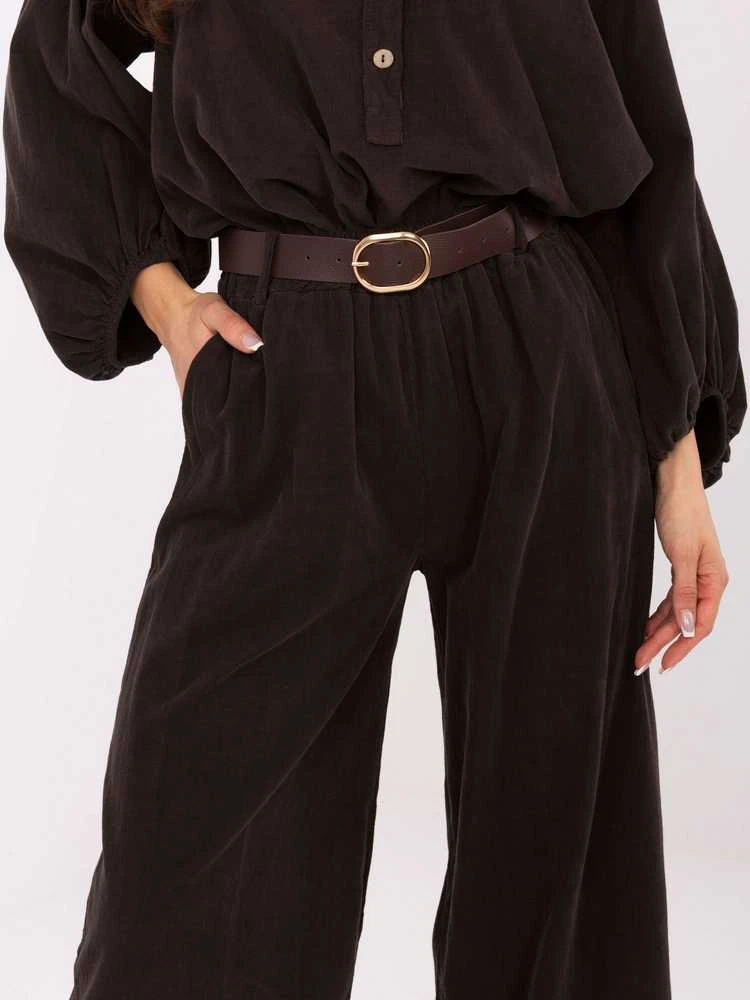 Italy Moda Kelnės-IT-SP-25782.73-ciemny ruda