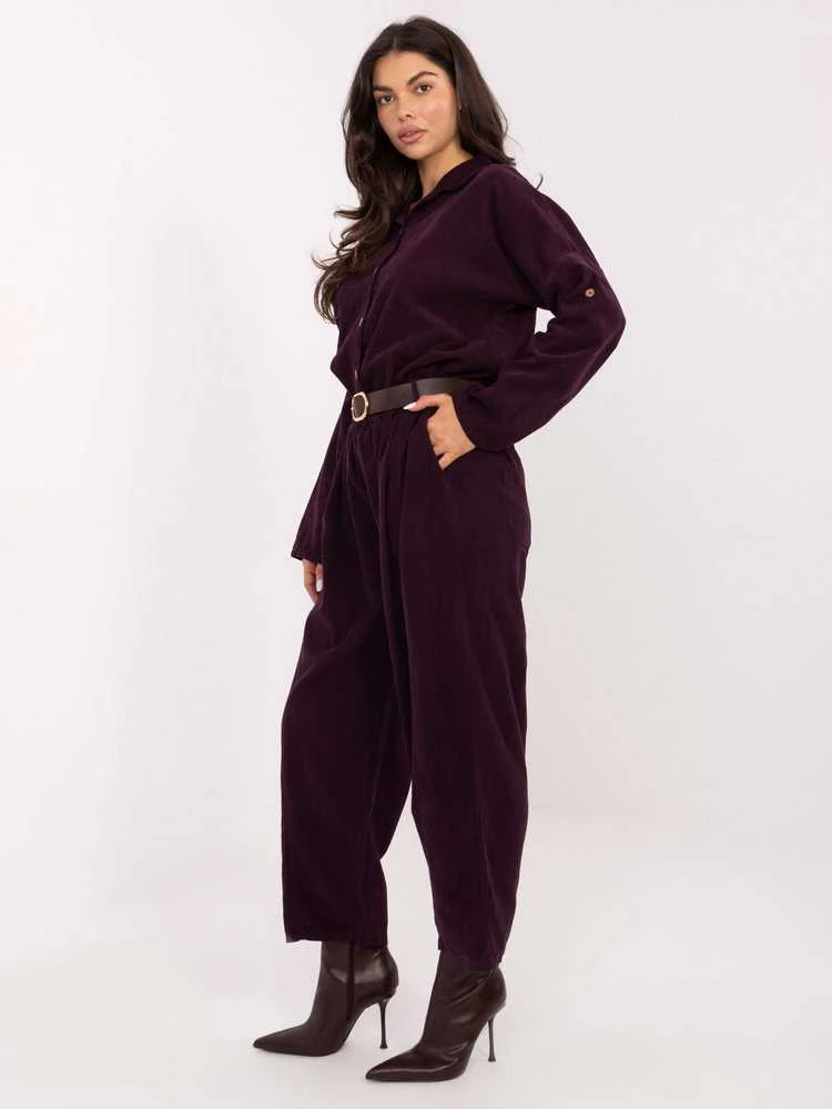 Italy Moda Kelnės-IT-SP-258009.83-ciemny violetinė