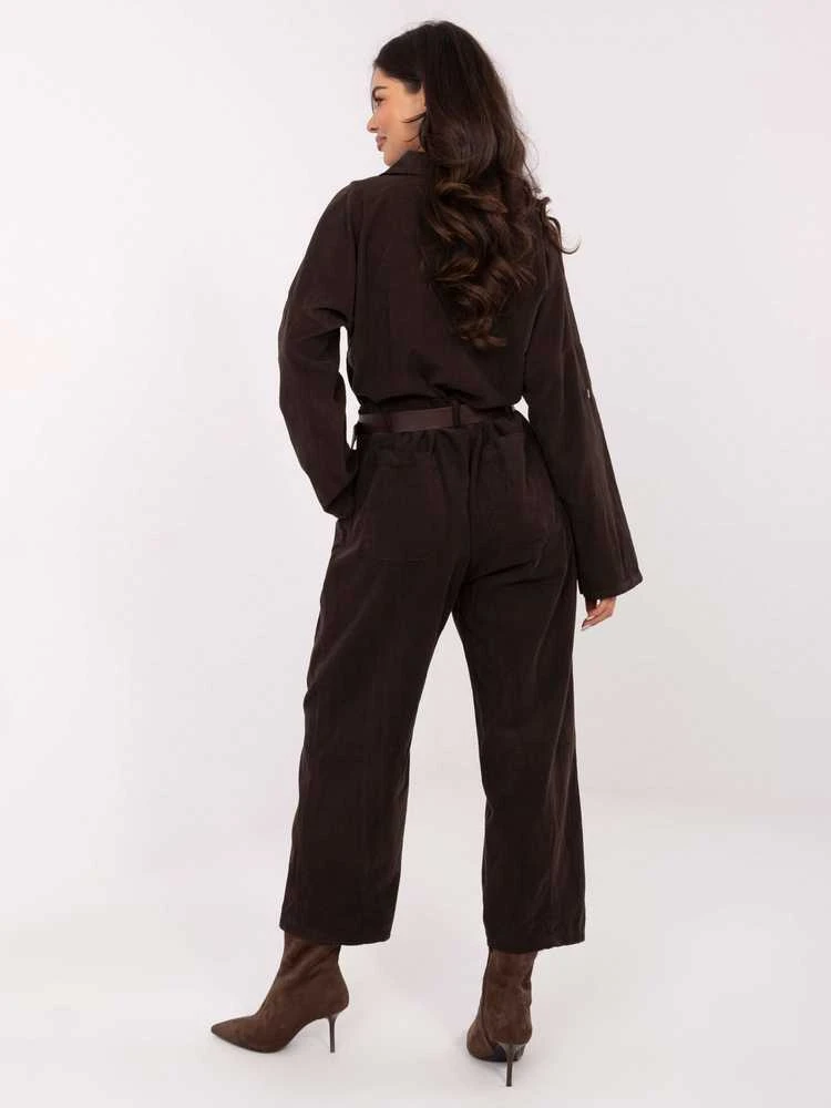 Italy Moda Kelnės-IT-SP-258009.83-ciemny ruda