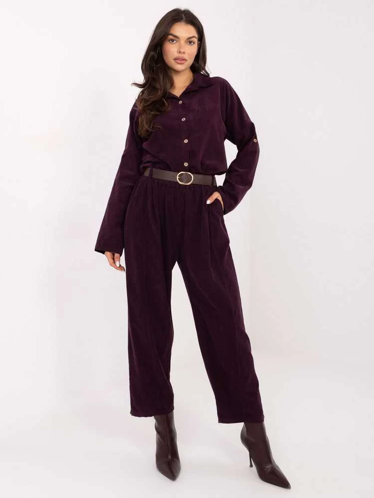 Italy Moda Kelnės-IT-SP-258009.83-ciemny violetinė