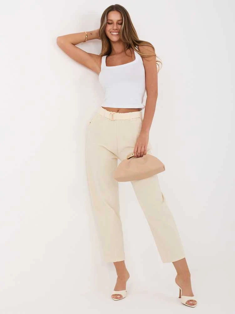 Italy Moda Kelnės-IT-SP-26016.87-jasny smėlio spalva