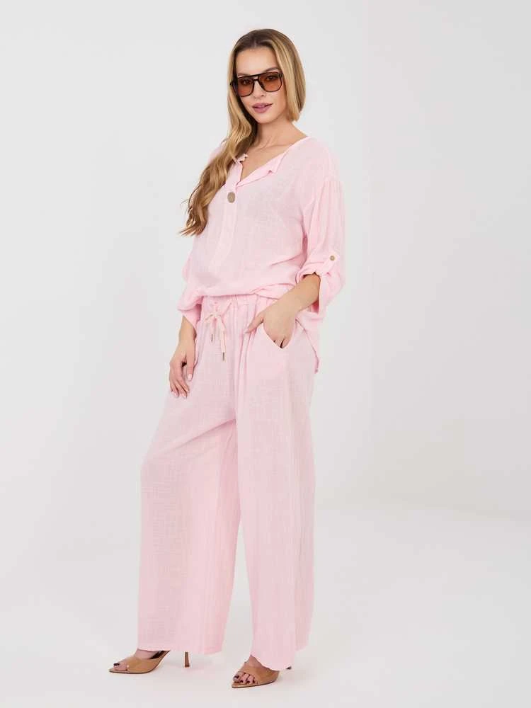 Italy Moda Kelnės-IT-SP-2873.02-jasny rožinė