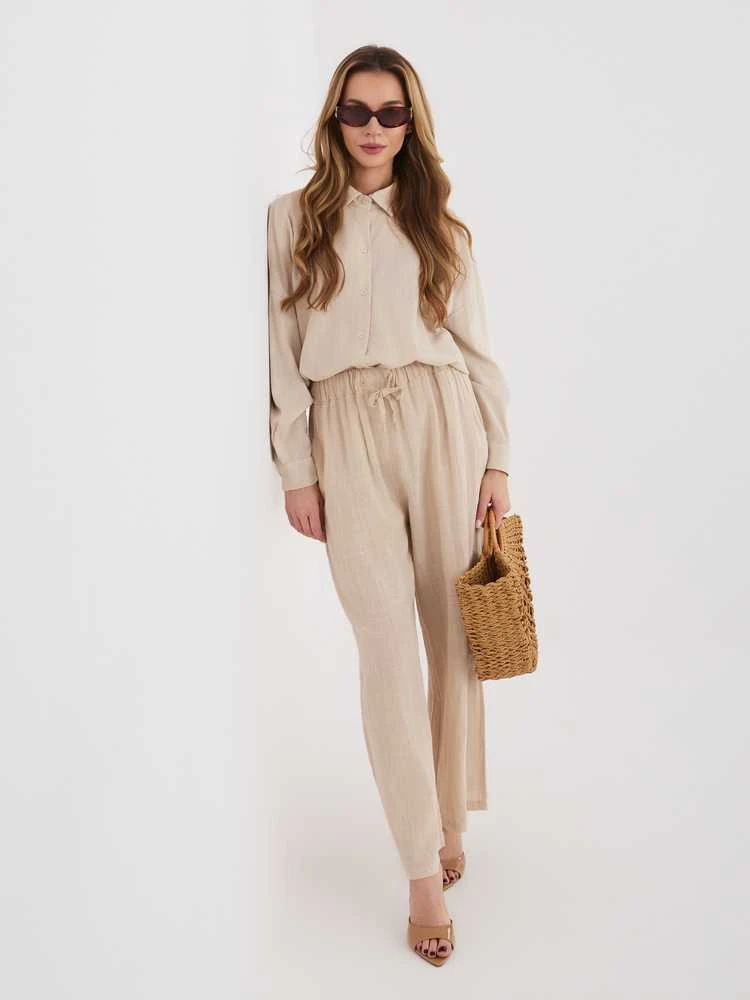 Italy Moda Kelnės-IT-SP-2873.02-smėlio spalva