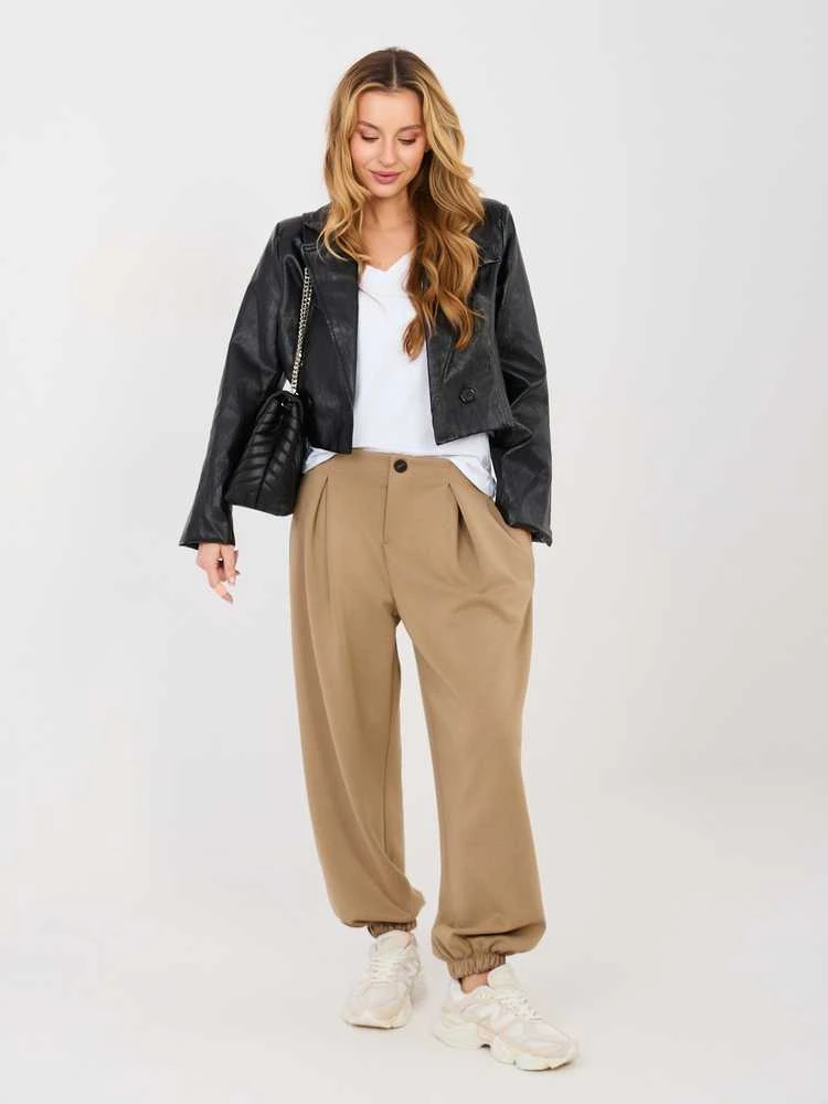 Italy Moda Kelnės-IT-SP-9995.12P-ciemny bezowy