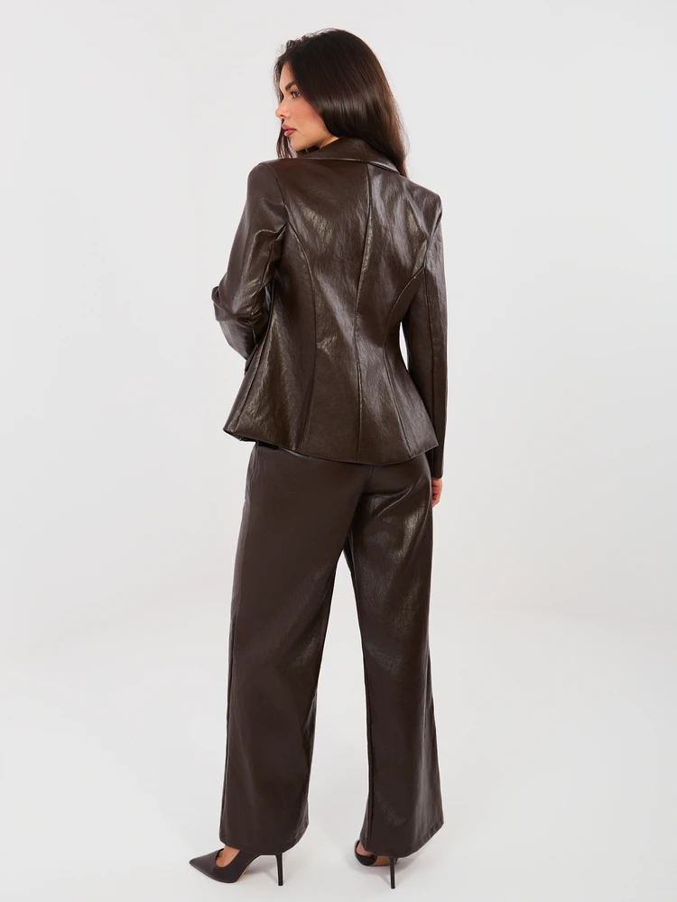 Italy Moda Kelnės-IT-SP-FL10013.87-ciemny ruda