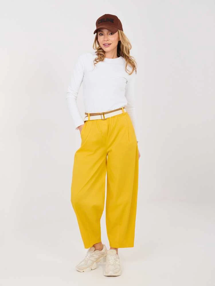 Italy Moda Kelnės-IT-SP-FL10125.80-geltona