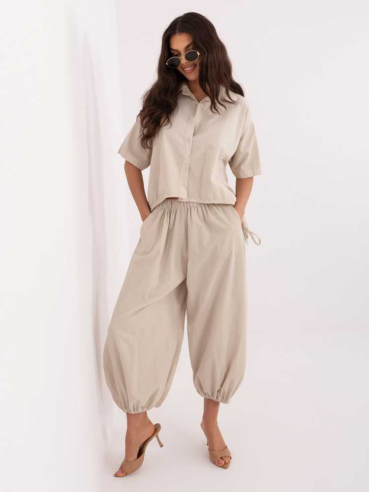 Italy Moda Kelnės-IT-SP-FL10309-1.02-smėlio spalva