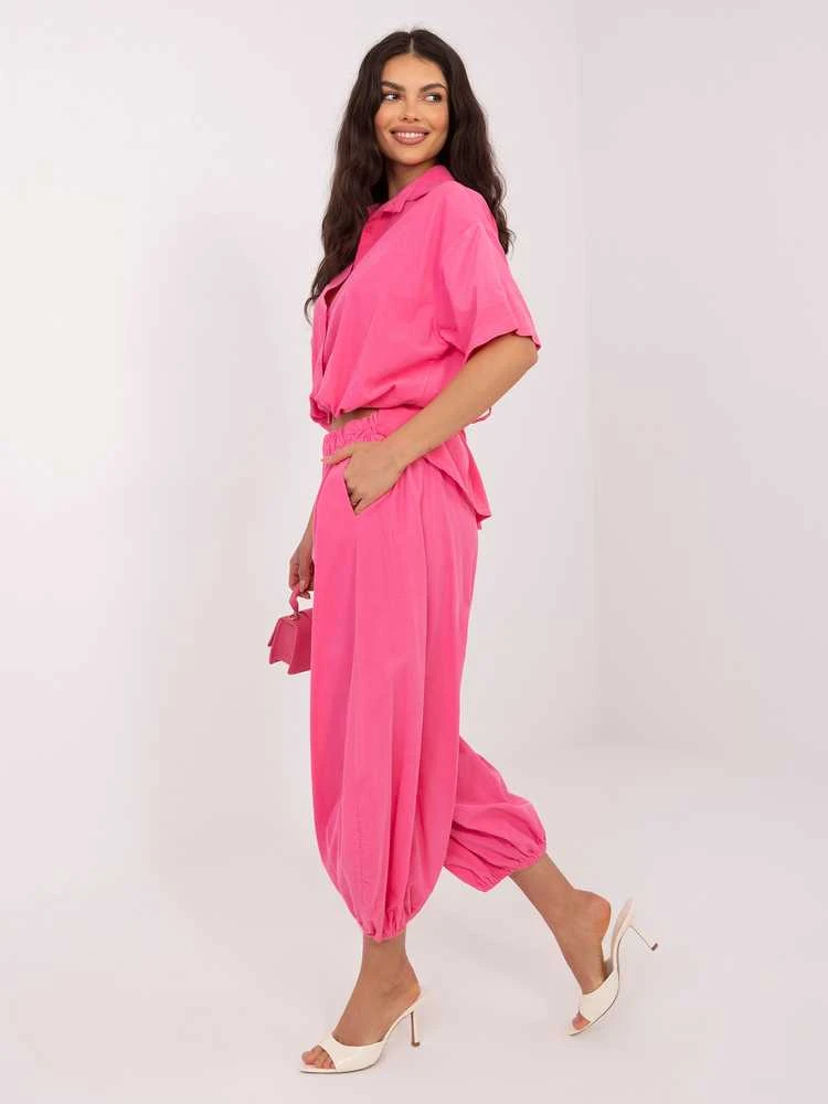 Italy Moda Kelnės-IT-SP-FL10309-1.91-ciemny rožinė