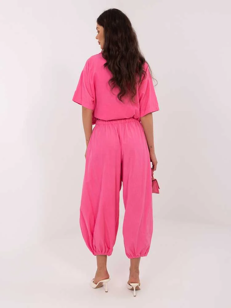 Italy Moda Kelnės-IT-SP-FL10309-1.91-ciemny rožinė