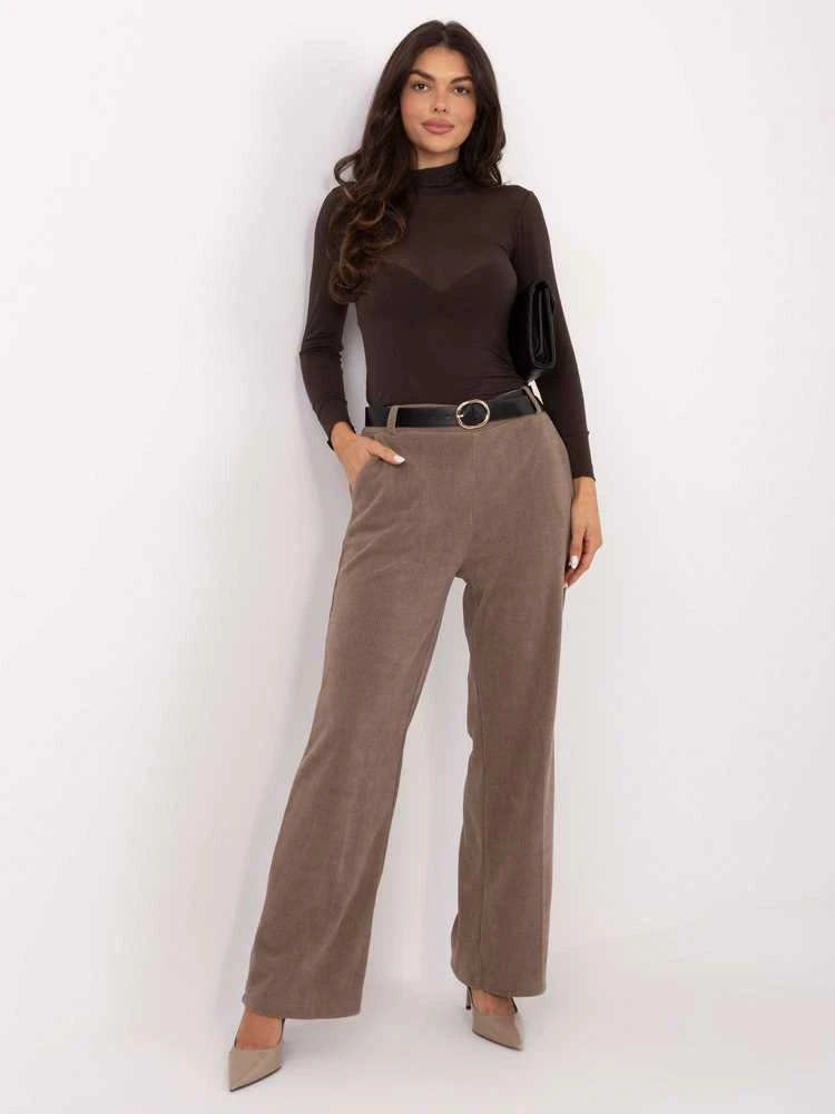 Italy Moda Kelnės-IT-SP-FL8252.18P-ciemny bezowy