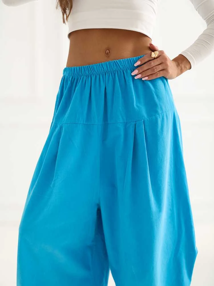 Italy Moda Kelnės-IT-SP-FL9321.95-mėlyna