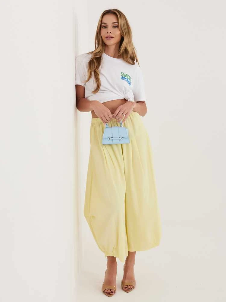 Italy Moda Kelnės-IT-SP-FL9321.96-jasny geltona