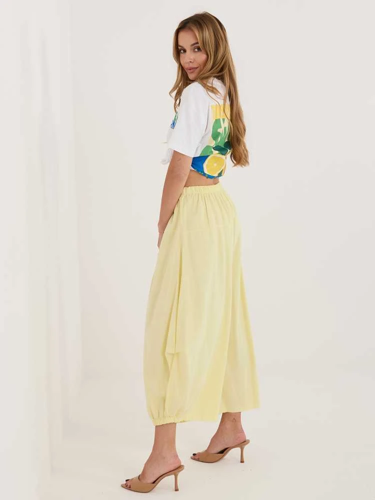 Italy Moda Kelnės-IT-SP-FL9321.96-jasny geltona