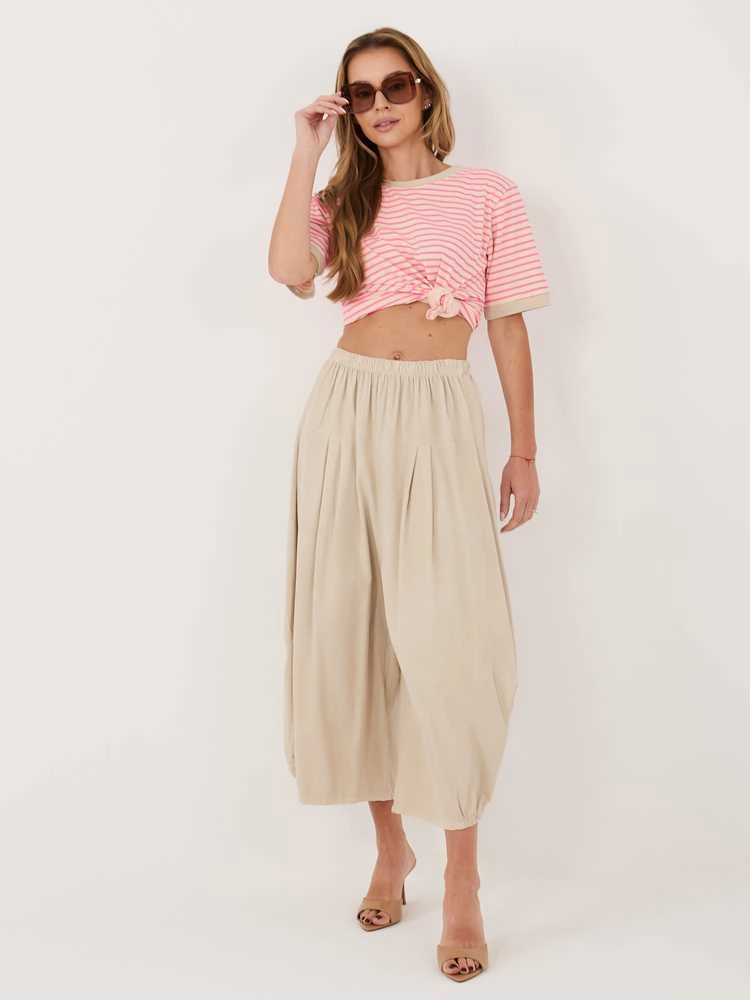 Italy Moda Kelnės-IT-SP-FL9321.96-smėlio spalva
