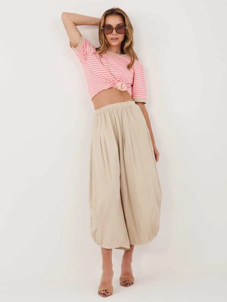 Italy Moda Kelnės-IT-SP-FL9321.96-smėlio spalva
