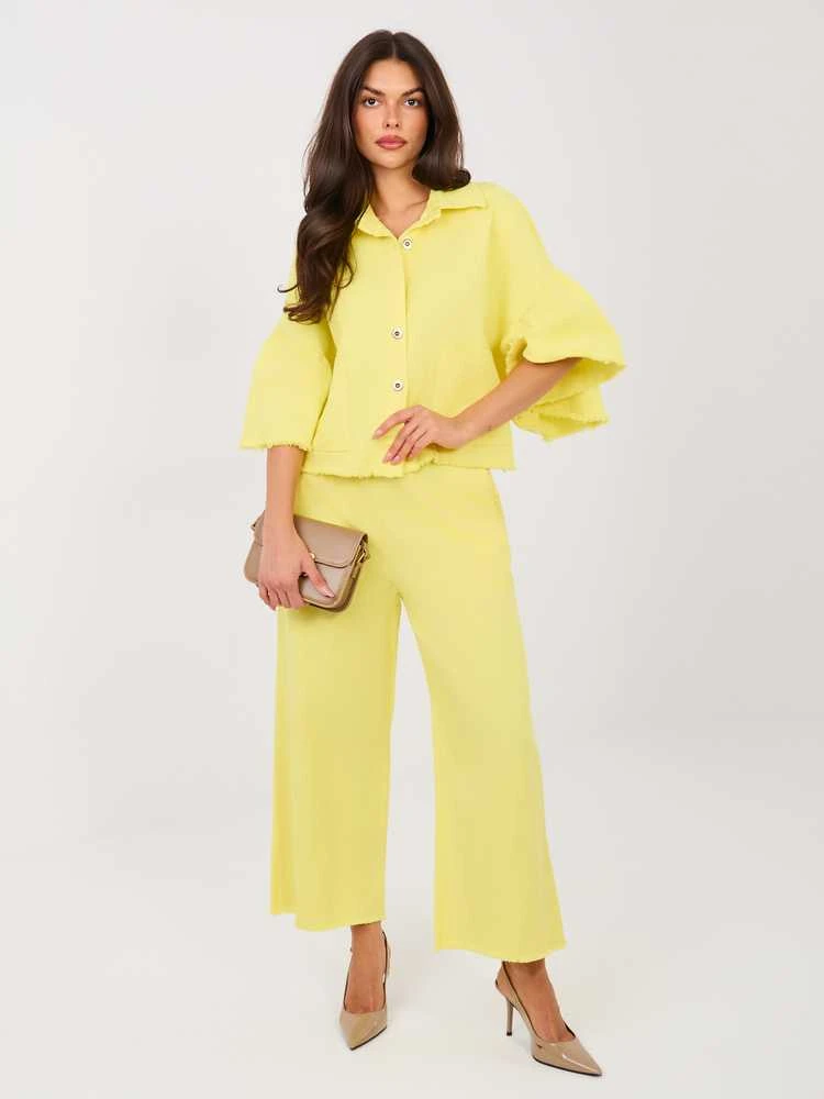 Italy Moda Kelnės-IT-SP-FL9997.76-jasny geltona