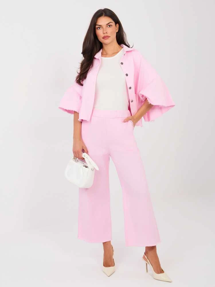 Italy Moda Kelnės-IT-SP-FL9997.76-jasny rožinė