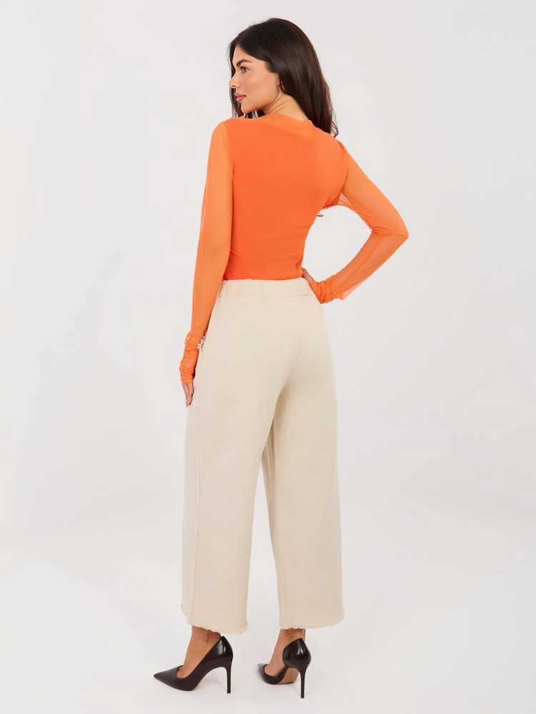 Italy Moda Kelnės-IT-SP-FL9997.76-jasny smėlio spalva