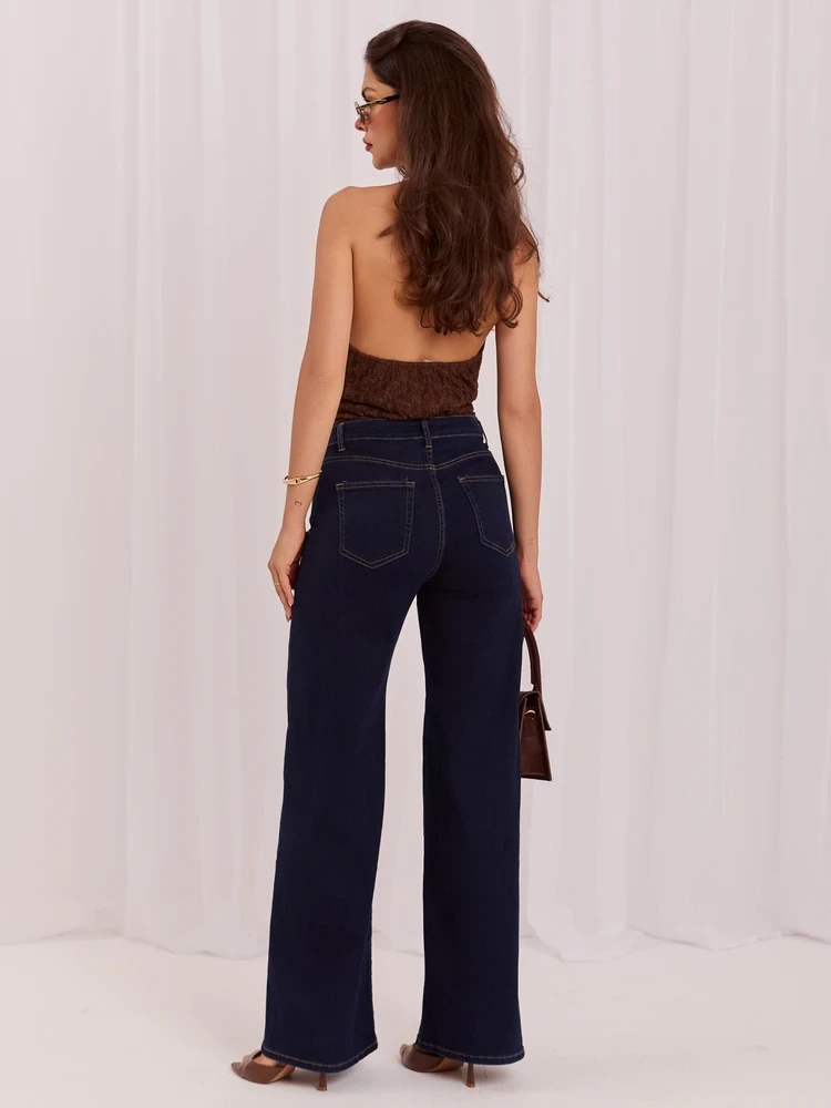 Italy Moda Kelnės jeans-IR-SP-K7031.87-tamsiai mėlyna