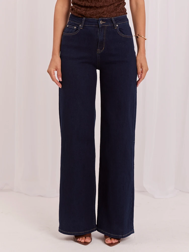 Italy Moda Kelnės jeans-IR-SP-K7031.87-tamsiai mėlyna