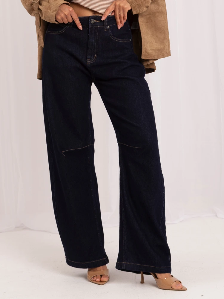 Italy Moda Kelnės jeans-IR-SP-K988.13-tamsiai mėlyna