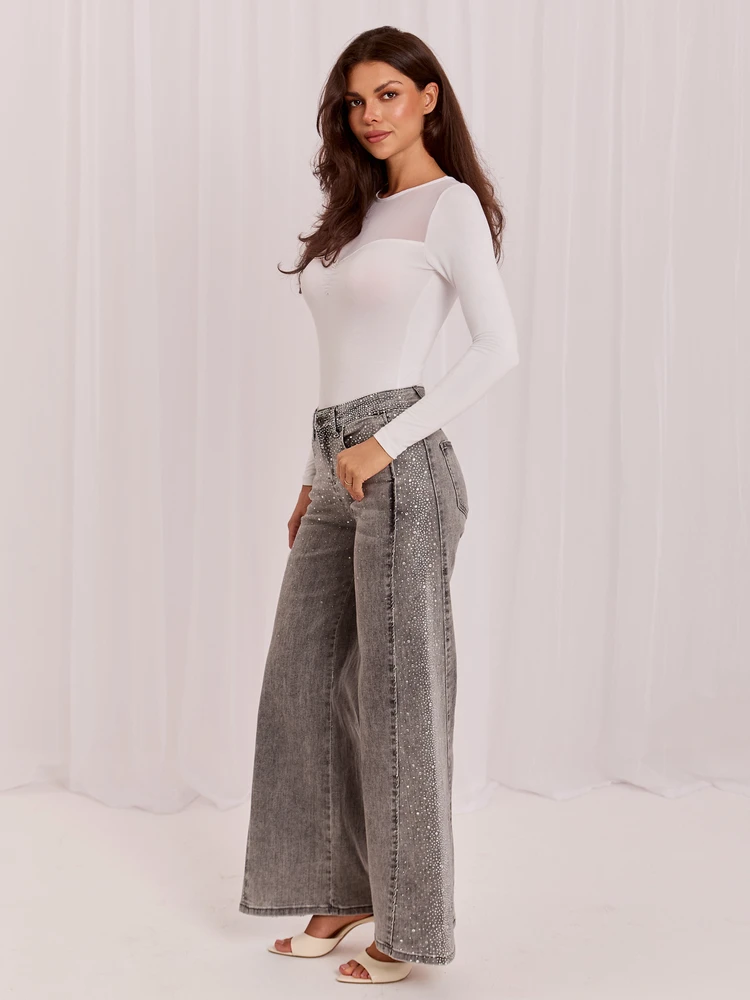 Italy Moda Kelnės jeans-IR-SP-TK519.78-pilka