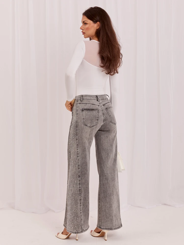Italy Moda Kelnės jeans-IR-SP-TK519.78-pilka