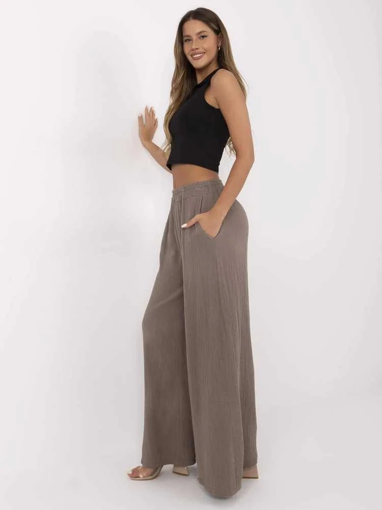 Italy Moda Kelnės-MI-SP-2563.84-ruda