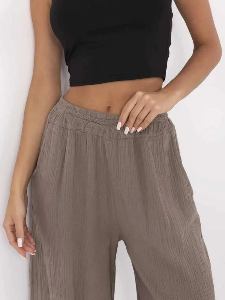 Italy Moda Kelnės-MI-SP-2563.84-ruda