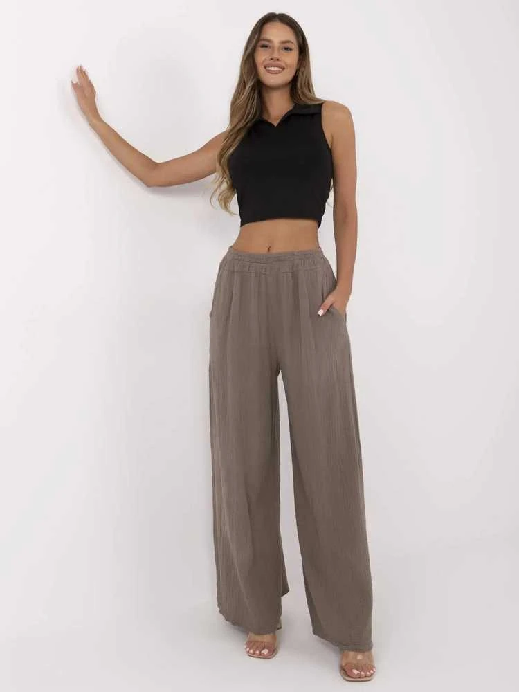 Italy Moda Kelnės-MI-SP-2563.84-ruda