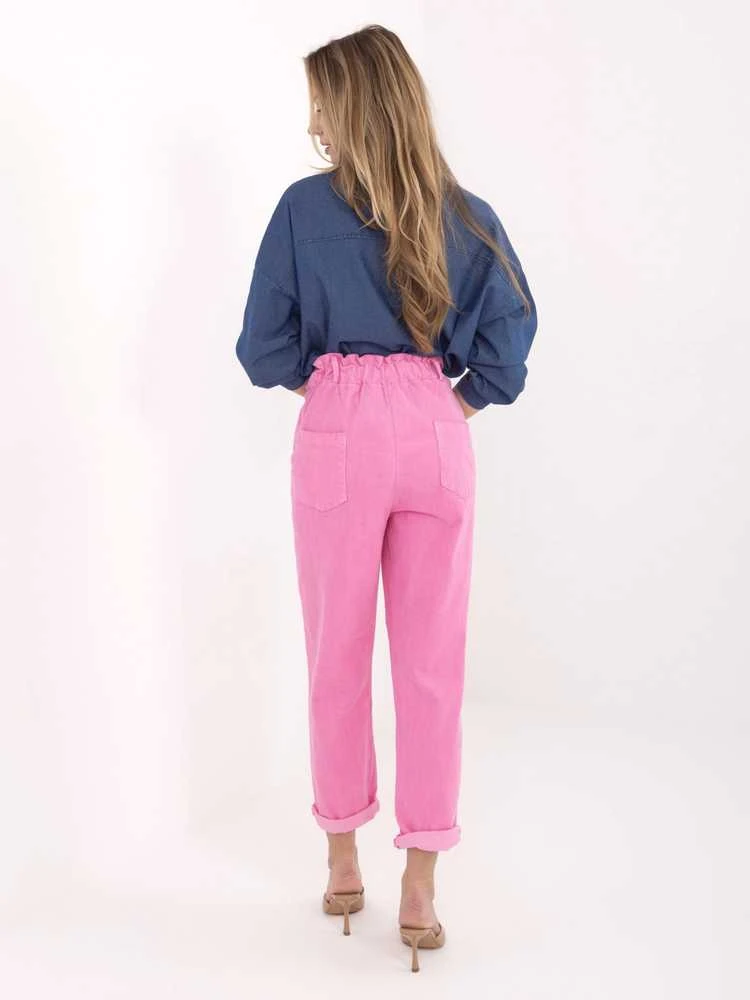 Italy Moda Kelnės-MI-SP-2689.47-ciemny rožinė