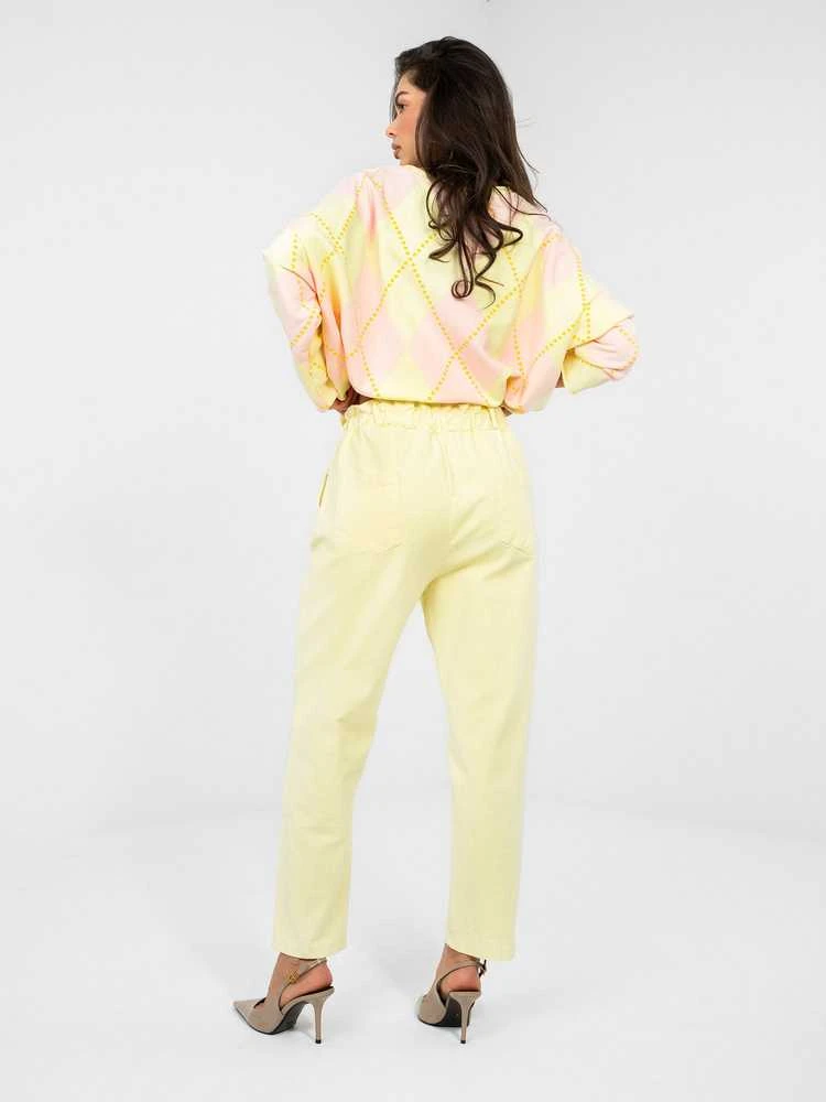 Italy Moda Kelnės-MI-SP-2689.47-jasny geltona
