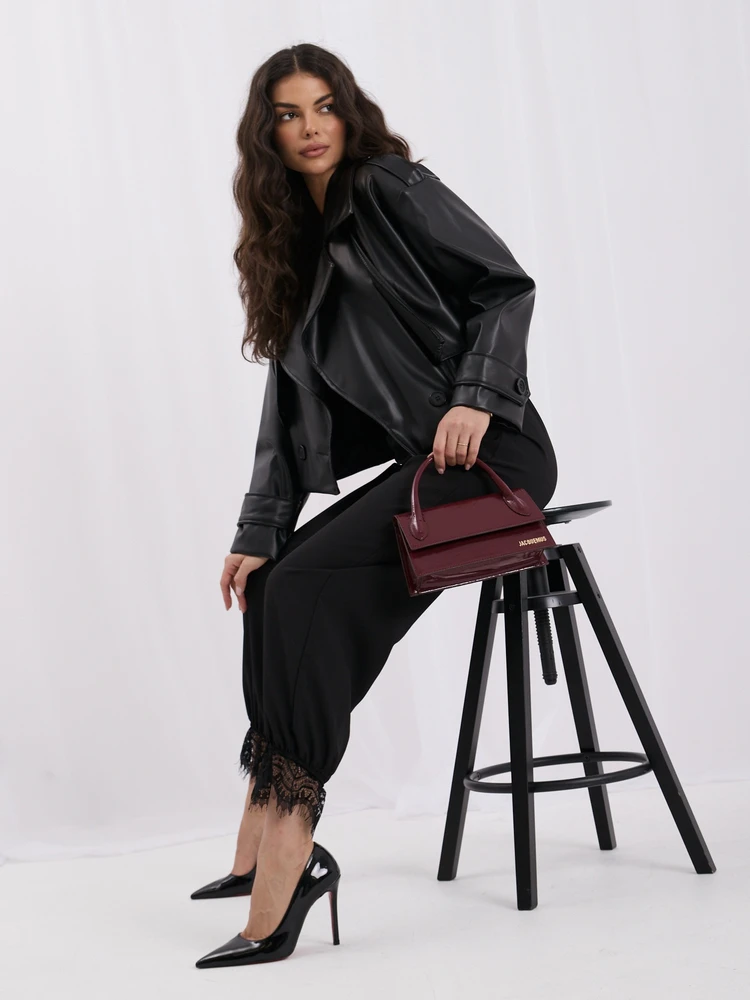 Italy Moda Kelnės-MI-SP-4426.76-juoda