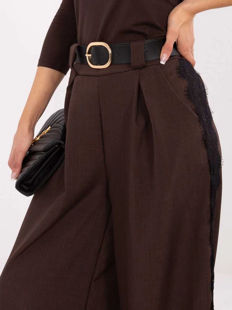 Italy Moda Kelnės-MI-SP-62440.56-ciemny ruda