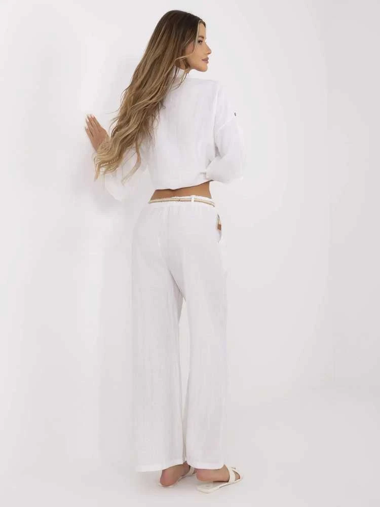 Italy Moda Kelnės-MI-SP-6560.73P-balta