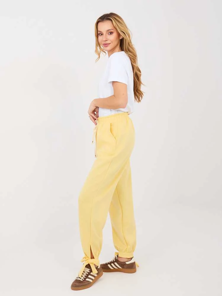 Italy Moda Kelnės-MI-SP-P6845.68-jasny geltona