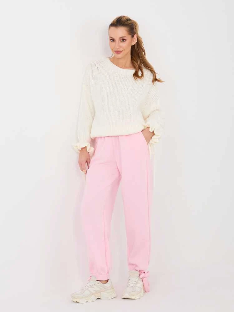 Italy Moda Kelnės-MI-SP-P6845.68-jasny rožinė