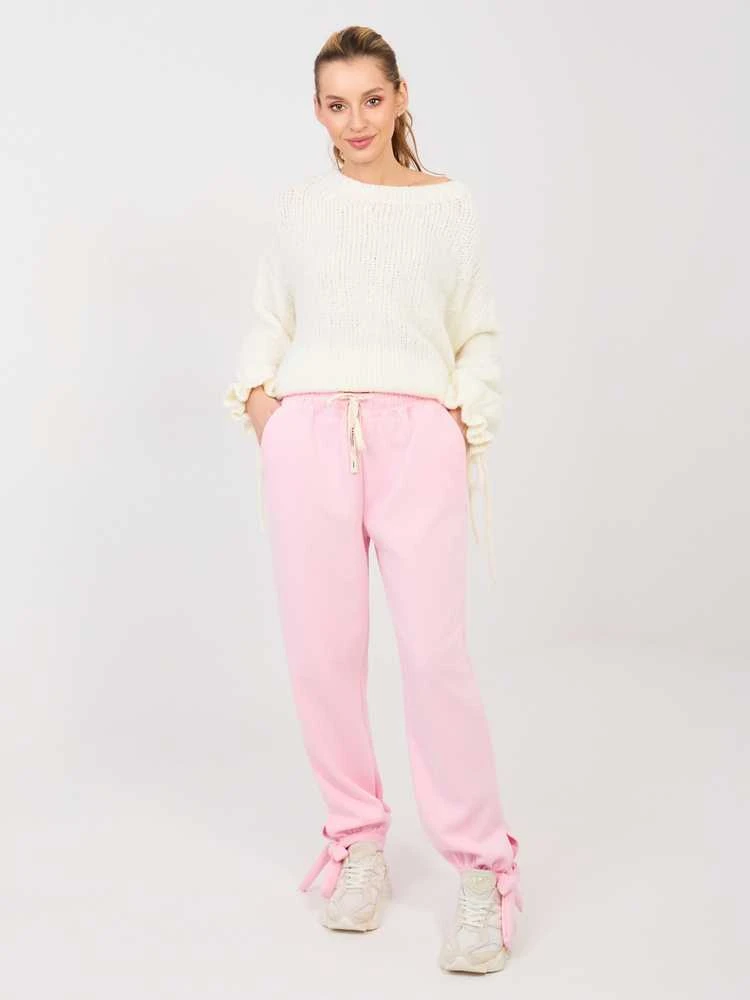 Italy Moda Kelnės-MI-SP-P6845.68-jasny rožinė