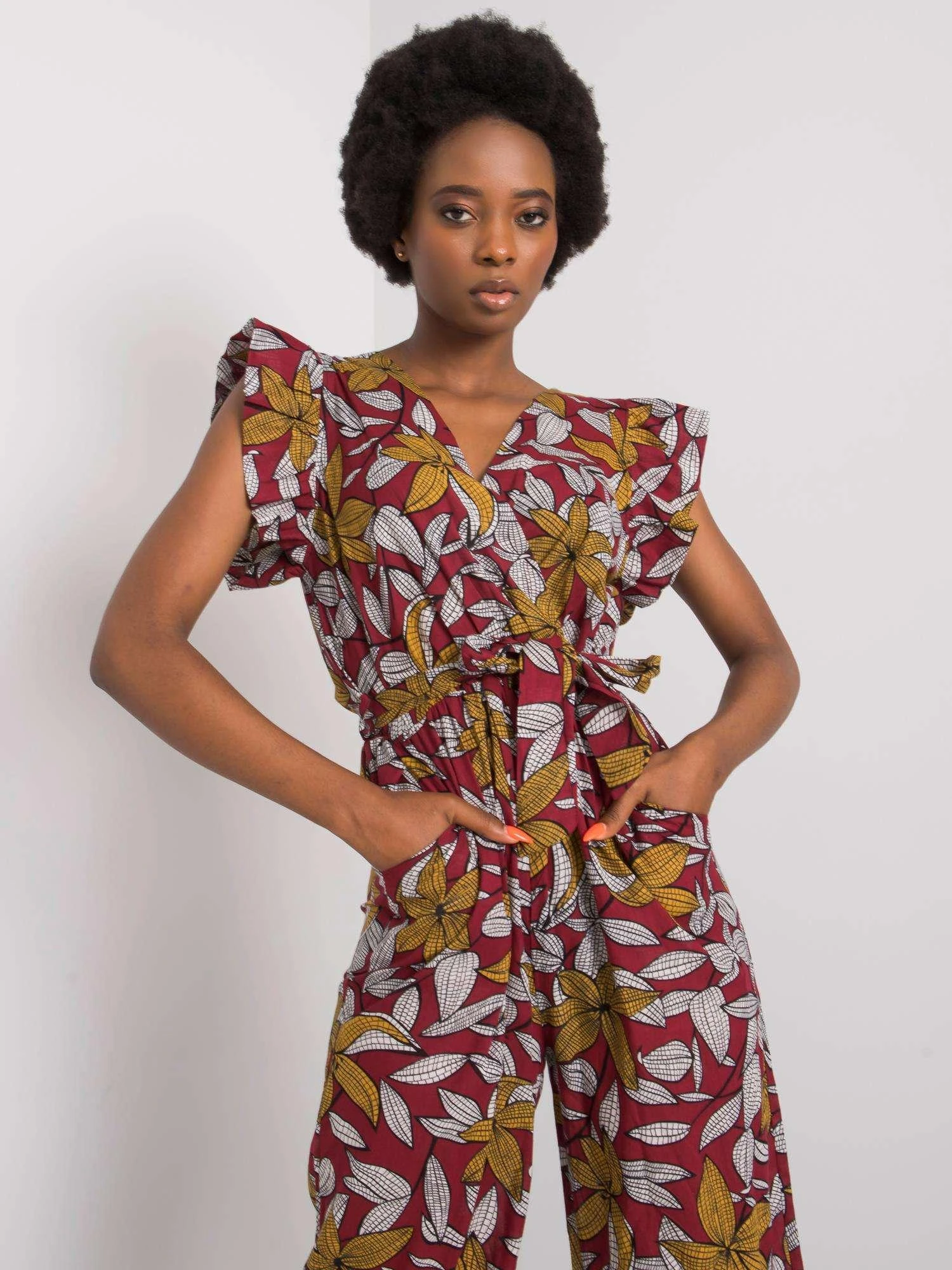 Italy Moda Kombinezonas moterims DHJ-KO-13568.13P-bordo