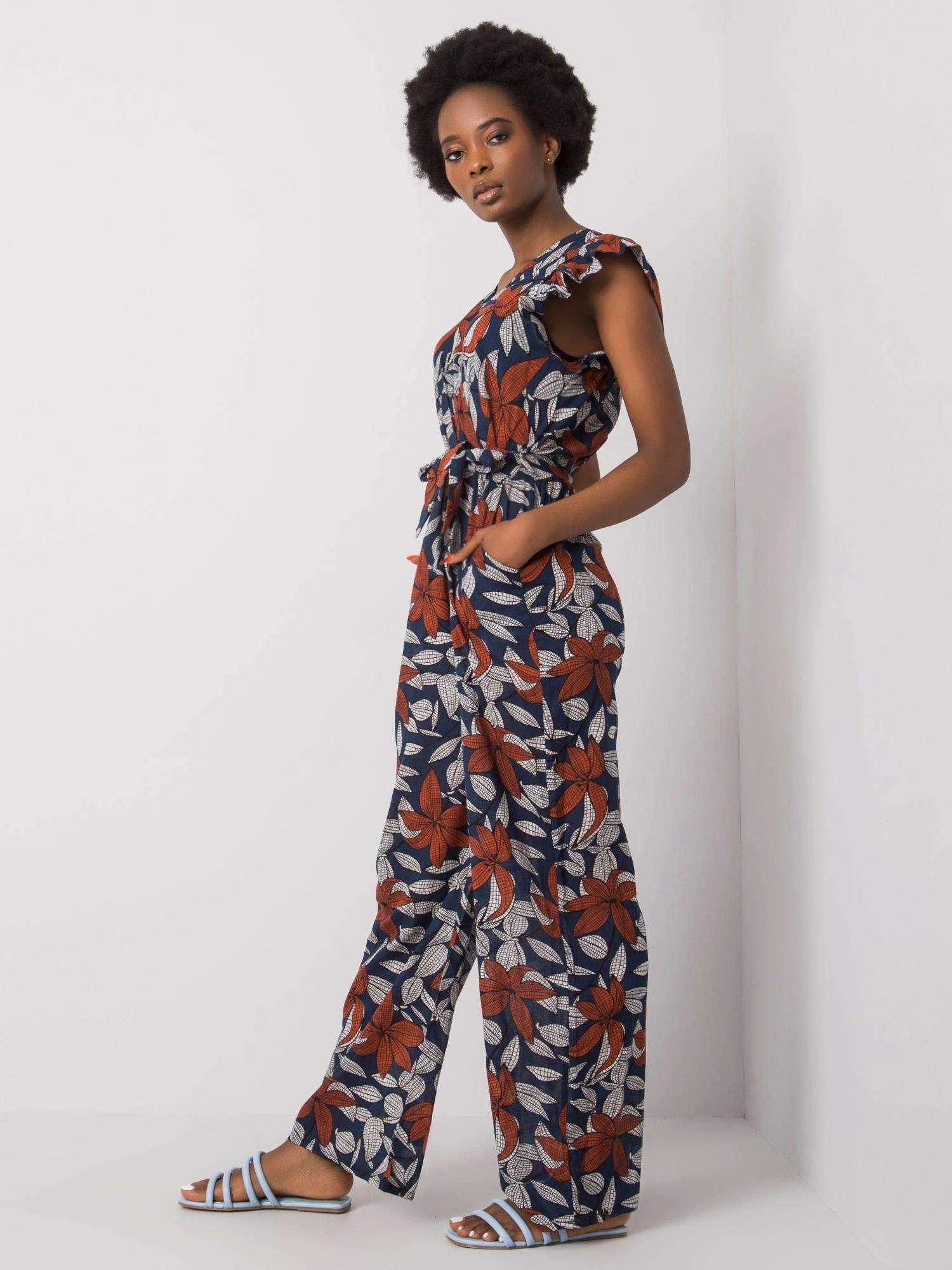 Italy Moda Moterims kombinezonas DHJ-KO-13568.13P-navy mėlynas